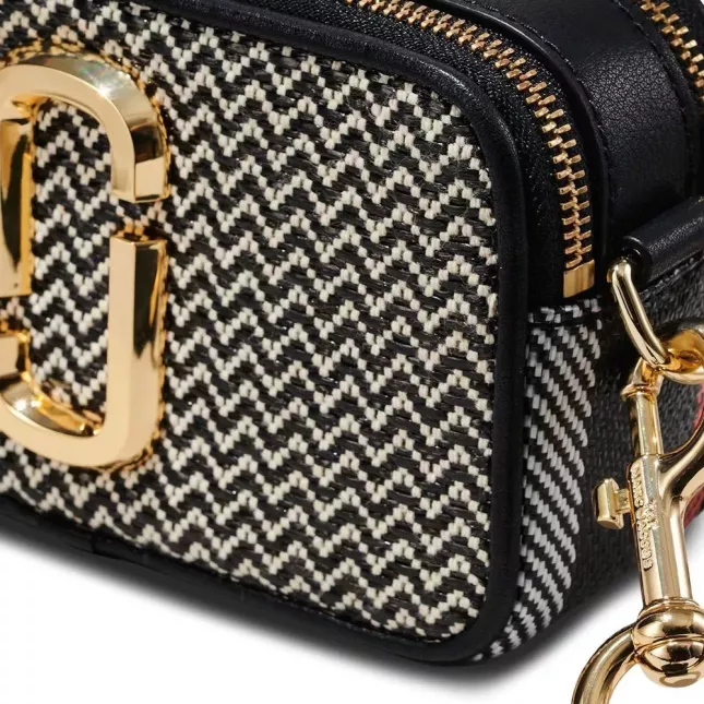 Marc Jacobs the mixed media snapshot crossbody bag black