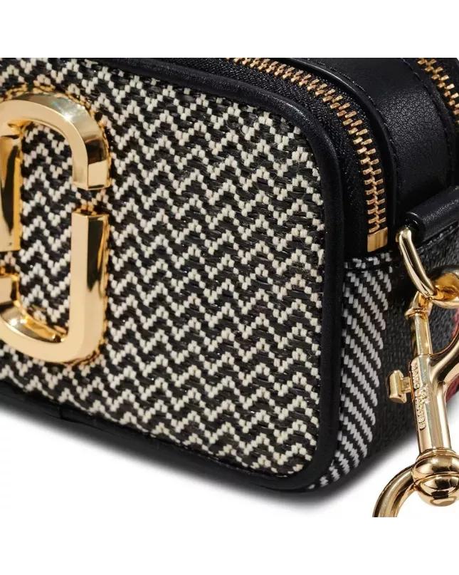 Marc Jacobs the mixed media snapshot crossbody bag black