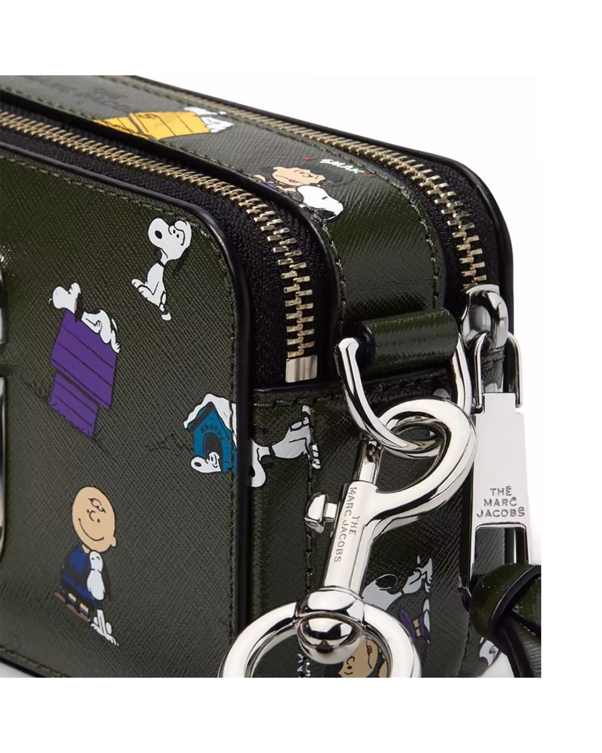 Сумка Peanuts x Marc Jacobs Snapshot - dark green 