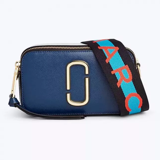 Marc Jacobs logo strap snapshot - blue sea multi