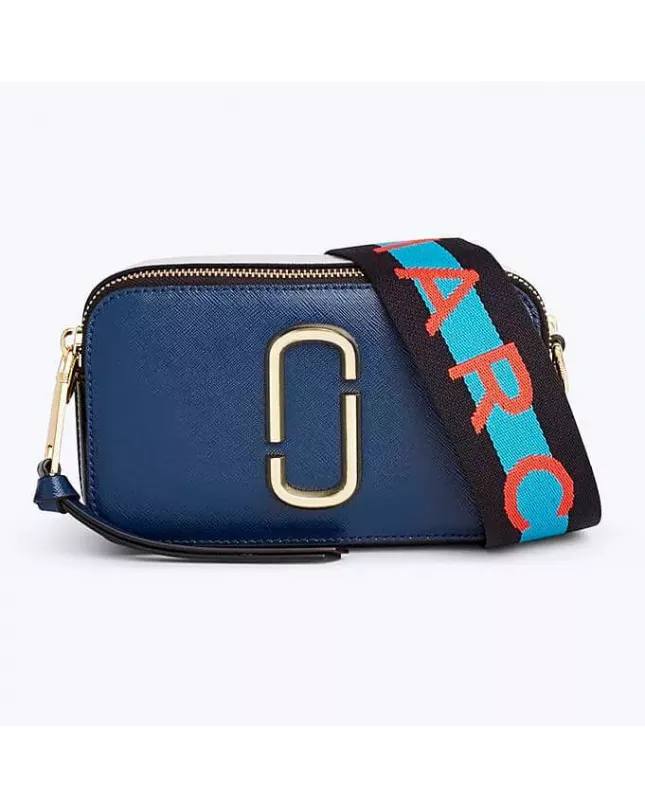 Marc Jacobs logo strap snapshot - blue sea multi